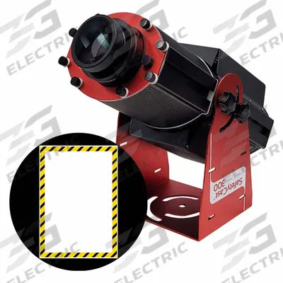 LASERGLOW TECHNOLOGIES Fixed Image Projector: Projector, Lens and Image Template, Hazard Box - LED Projectors with Image Disks