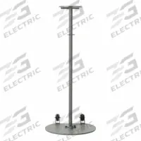 MODUS Belt Barrier Post: Wheeled, Gray, Steel, Nonfillable Base, Flat (MPN ZPS-AttachStand). Key specifications — Brand: MODUS; Post Color: Gray; Post Material: Steel; Base Material: Steel; Base Shape: Flat.