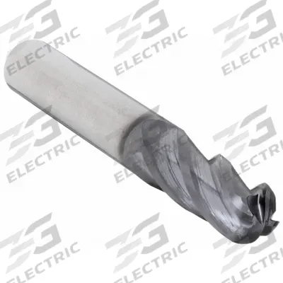 WIDIA HANITA Ball End Mill: Carbide, TiAlN Coated, 4 Flute, 3/16" Mill Dia, 5/16" LOC - General Purpose Carbide Ball End Mills