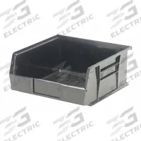 QUANTUM STORAGE SYSTEMS Hang and Stack Bin: 11 in x 10 7/8 in x 5 in, Black, Label Holder Included (MPN QUS235BR). Key specifications — Electrostatic Discharge: Not Electrostatic Discharge Conductive; Brand: QUANTUM STORAGE SYSTEMS; % Recycled Content: 100%.