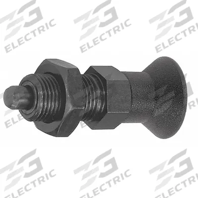 KIPP Indexing Plunger: Nonlocking, Steel, M24x2 Thread - Nonlocking Pull-Knob Indexing Plungers with Jam Nut