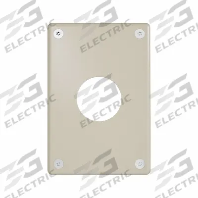 LEGRAND Wall Plate: Single Circular Opening, 1 Gang, Ivory - Tamper-Resistant Wall Plates