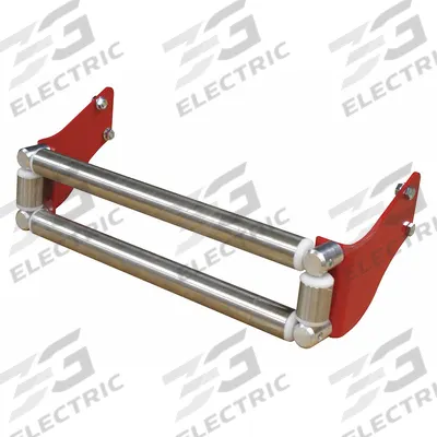 REELCRAFT Roller Guide: For 30000 Reel Series, Stainless Steel, Red, Steel - 4-Way Bottom Roller Guide Assemblies for Hose Reels