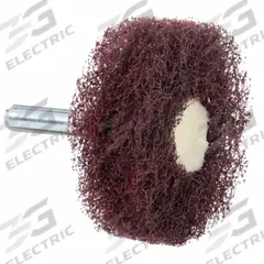 MERIT Non-Woven Disc Wheel: 2 in Dia x 1/2 in W, 1/4 in Straight Shaft, Aluminum Oxide, Medium (MPN 08834131551). Key specifications — Brand: MERIT; Connector Type: Straight Shaft; Connector Size: 1/4 in.