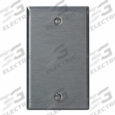 LEVITON Wall Plate: Blank, 1 Gang, Silver - General Purpose Wall Plates