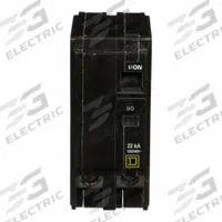 SQUARE D Miniature Circuit Breaker: 90 A, 120/240V AC, Single Phase, 22kA at 120/240V AC, 2 Poles (MPN QO290VH). Key specifications — Phase: Single; Amps: 90 A; AC Voltage Rating: 120/240V AC; Max. AIR Rating: 22kA at 120/240V AC; For Use With: QO Load Centers and NQ Panelboards; Brand: SQUARE D.