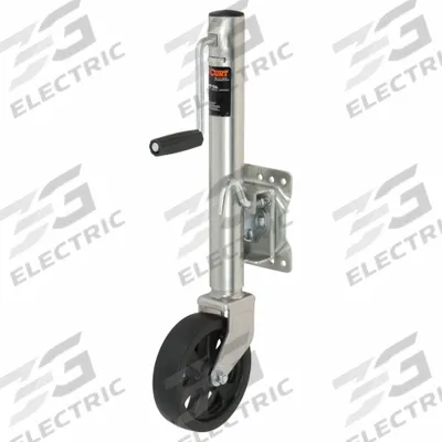 CURT Trailer Jack: Marine Jack, 1,500 lb Static Load Capacity, Sidewind, Bolt-On - Trailer Jacks with Wheels