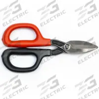 CRESCENT WISS Straight Pattern Tinner Snips,7": Straight, 7 1/4 in Overall Lg, 1 1/2 in Cutting Lg (MPN WDF7S). Key specifications — attr308531: Plastic; attr308530: Steel; Drop-Forged; attr308532: Steel; attr308533: No; attr308535: Vinyl; attr308541: 24 ga; attr308546: Straight.