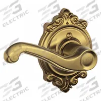 SCHLAGE Door Lockset: Dummy Lever Locksets, Brass, ADA Compliant (MPN F170 FLA 609 BRK LH). Key specifications — Ligature Resistance: Not Ligature-Resistant; Brand: SCHLAGE; Visual Indicator Message: No Message; Lockset Style: Flair; ADA Compliant: Yes; Finish: Satin Brass, Blackened, Satin Relieved, Clear Coated : Brass.