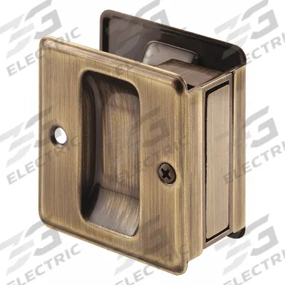PRIME-LINE Combination Tray and Edge Pull: Unthreaded Holes, Brass, Gold - Pocket Door Pull Handle