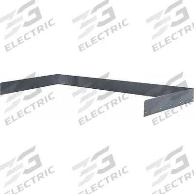 HALLOWELL Back & Side Stop Kit: 48 in Overall Wd, 30 in Overall Dp, Steel, Black - Back & Side Stops