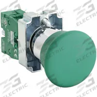 DAYTON Mushroom Head Push Button: Non-Illuminated, Mushroom Head Profile, Metallic, 22 mm, 1NO (MPN 32UK32). Key specifications — Brand: DAYTON; Action: Momentary; Series: Dayton; Push Button Material Type: Metallic.