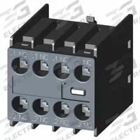 SIEMENS Auxiliary Contact Block: 4NC, Front Mount, Front-Mounted (MPN 3RH29111FA04). Key specifications — Frame Size: S2; Brand: SIEMENS; Compatible with Series: SIRIUS 3RT2 Contactors.