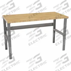 TENNSCO Workbench: Adj Ht, Butcher Block, 72 in x 36 in, 3,600 lb Overall Load Capacity, Gray (MPN WBAT-1-3672W). Key specifications — Brand: TENNSCO.