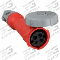 HUBBELL Pin and Sleeve Connector: Red, 480V AC, Three Phase, 20 A, 3 Pole, 4 Wire, IEC Grounding (MPN HBL420C7W). Key specifications — Brand: HUBBELL.