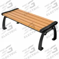 ULTRASITE Outdoor Bench: Heritage, 48 in Overall Lg, 17 in Overall Ht, Cedar, Black, Plank Surface (MPN PB 4CEDBFHERBAC). Key specifications — Manufacturer Part Number: PB 4CEDBFHERBAC; Brand: ULTRASITE; Frame Color: Black; Product Type: Outdoor Bench; Seat Color: Cedar; Series: Heritage.