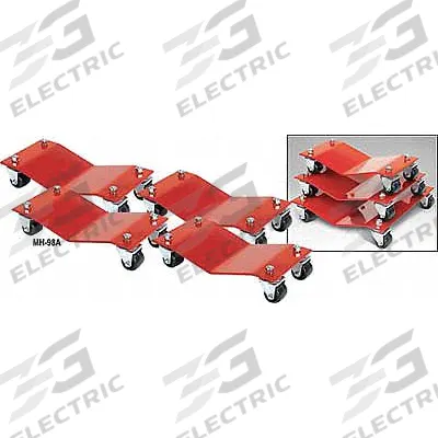 Auto Dolly: Std Duty, 6,000 lb Lifting Capacity, 16 in x 8 in x 4 in - Heavy-Duty Car Wheel Dollies