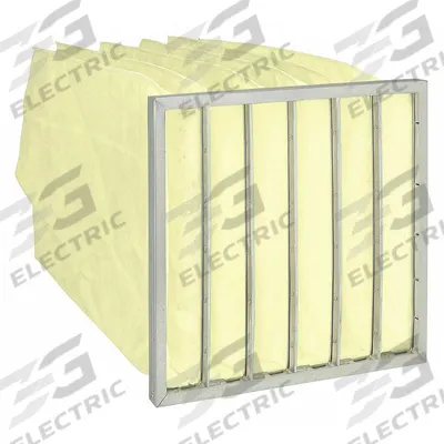 GRAINGER Pocket Air Filter: 20 in x 20 in x 29 in, MERV 14, Yellow, Synthetic - MERV 14 Pocket Air Filters