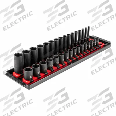 TEKTON Impact Socket Set: 1/4 in Drive Size, Small Set (0-50 pieces) Set Size - Metric Impact Socket Sets