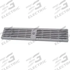 ZURN Grate: A, Rectangular, Slotted, 4 1/4 in Overall Wd, 19 3/4 in Overall Lg, 7/8 in Overall Ht (MPN P4-HPP). Key specifications — Color: Gray; Brand: ZURN; Finish: Unfinished; Grate Surface Type: Slotted.