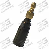 VORTEXX INDUSTRIES INC Spinning High Pressure Nozzle: 4 Nozzle Size, 5,600 psi, 5 gpm, Rotary (MPN VXROTODECK CLEANER40). Key specifications — attr1035189: Female; attr1035190: Steel; attr1035197: Deck Cleaner Nozzle; attr1040696: Rotary.