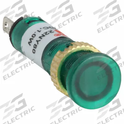 Dayton Flush Panel Light: 5/16 in Panel Mounting Hole Dia, LED - LED Indicator Pilot Lights