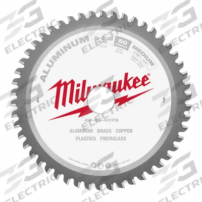 MILWAUKEE Circular Saw Blade: 5 3/8 in Blade Dia., 36 Teeth, 0.06 in Cut Wd - Aluminum & Soft Metal-Cutting Blades