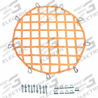 US NETTING Safety Netting System: 5 in Mesh Size, Perimeter Netting, Orange, 2 ft Lg - Hatch Safety Netting for Workers