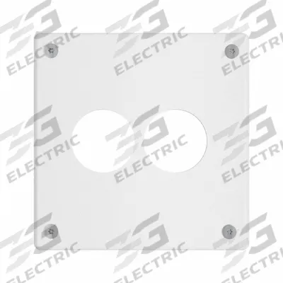 LEGRAND Wall Plate: Single Circular Opening, 2 Gang, White - Tamper-Resistant Wall Plates
