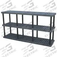 STRUCTURAL PLASTICS Plastic Shelving: 96 in x 24 in, 51 in Overall Ht, 3 Shelves (MPN S9624X3). Key specifications — Resistance Properties: Corrosion-Resistant; Frame Material: Plastic; Shelving Material: High Density Polyethylene; Brand: STRUCTURAL PLASTICS.