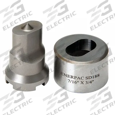 ENERPAC Punch and Die Set: 3/8 in Bolt Size (In.), 0.38 Cold Rolled C-1018 - Hand and Power Tools