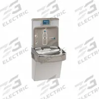 ELKAY Drinking Fountain with Bottle Filler: On-Wall, 8 gph @ 50°F, Vinyl Clad Steel, Gray (MPN LZS8WSLP). Key specifications — Brand: ELKAY; Housing Material: Vinyl Clad Steel; Filter Access: Bottom Panel Access; Housing Finish: Granite; Chilling Capacity: 8 gph @ 50°F; Housing Color: Gray.