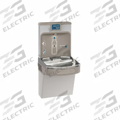 ELKAY Drinking Fountain with Bottle Filler: On-Wall, 8 gph @ 50°F, Vinyl Clad Steel - On-Wall Single Drinking Fountains with Bottle Fillers