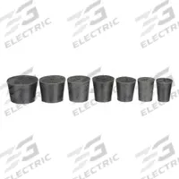 Stopper Set: Natural Rubber, 00 to 7 Stopper Size, 25 mm Overall Ht, Black, Autoclavable (MPN RSTPK3). Key specifications — Brand: APPROVED VENDOR; Color: Black; Stopper Size: 00 to 7; Material: Natural Rubber.