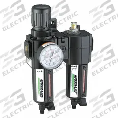 SPEEDAIRE Filter/Regulator/Lubricator: 1/4 in NPT, 60 cfm, 250 psi Max Op Pressure, 40 micron, Mist (MPN 7D706). Key specifications — attr109524: SPEEDAIRE.