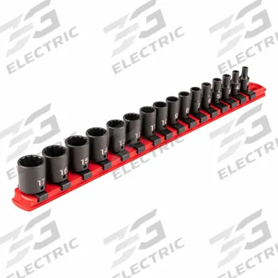 TEKTON Impact Socket Set: 1/4 in Drive Size, Small Set (0-50 pieces) Set Size - Metric Impact Socket Sets