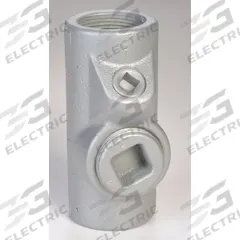 Sealing Fitting - Vertical and Horizontal: Iron, 1 1/4 in Trade Size, Female, 5 1/16 in Overall Lg (MPN EYS-4). Key specifications — Brand: APPLETON ELECTRIC; Connection Type: Threaded; Thread Gender: Female; Ends - Hazardous Fittings: 1-1/4 in FNPT x 1-1/4 FNPT; Material: Iron; Hazardous Location Rating: Class II, Division 1 and 2, Groups E, F, G; Thread Type: NPT; Standards: CSA C22.2 No 30.