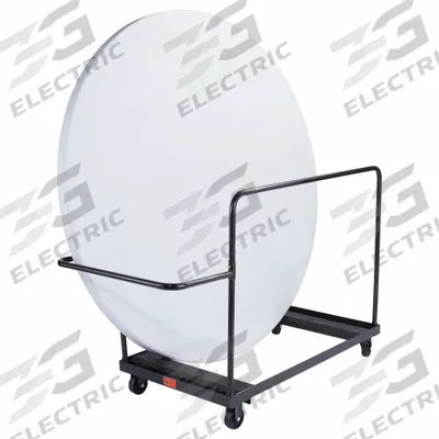 NATIONAL PUBLIC SEATING Table Cart: 660 lb, 61 1/2 in L x 28 in W x 40 1/2 in H - Carts with Vertical Divider Rail for Round & Rectangular Tables