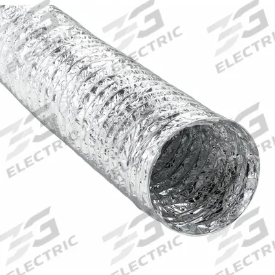 APPROVED VENDOR Flexible Duct: 6 in Dia, 25 ft Lg, Aluminum - Non-Insulated Air Connectors