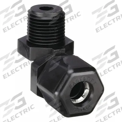 PARKER Compression Fitting Elbow: 3/8 in OD x 3/8 in Pipe Size, Compression x MNPTF - Polypropylene Compression Tube Fittings