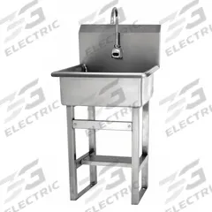 SANI-LAV Hand Sink: 46 1/2 in Overall Ht, 20 in Bowl Lg, 9 in Bowl Dp, 0.5 gpm Flow Rate, Sensor (MPN 524A-0.5). Key specifications — Includes Side Splash: Side Splash Not Included; Power Source: AC Powered; Brand: SANI-LAV.