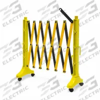 APPROVED VENDOR Expandable Barricade: Accordion, Casters, 37 in Ht, 11 ft Expanded Lg, 16 1/2 in Wd (MPN 2956-00008). Key specifications — attr193635: APPROVED VENDOR; attr982495: Casters; attr982499: Plastic; attr982502: No Legend; attr982505: (4) 2 in Swivel Casters.