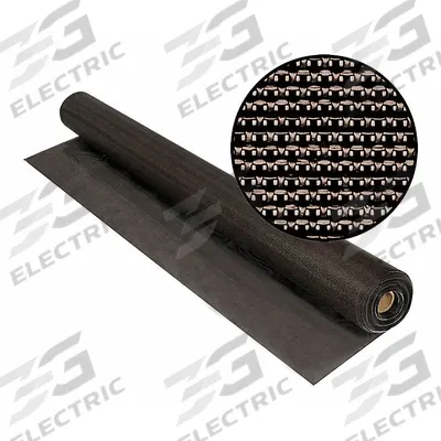 PHIFER Replacement Screen: Polyester, Brown, 23 x 17 Mesh Size, 4 ft Wd - Polyester Door and Window Screen