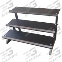 PROMAXIMA 3-Tier Dumbbell Rack: 59 in Overall Lg, 39 1/4 in Overall Wd, 42 1/2 in Overall Ht (MPN FW-233L). Key specifications — attr988872: Powder Coated; attr988881: 3-Tier Dumbbell Rack.