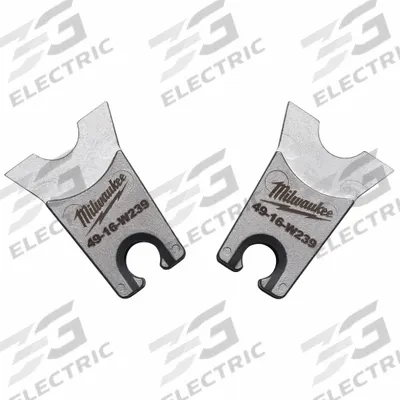MILWAUKEE Upper and Lower Crimping Die: 2 AWG, W Style Dies, For Use With 2678-20 - Milwaukee Replacement Crimping Dies