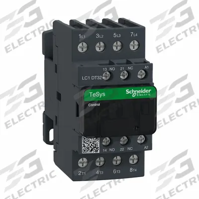 SCHNEIDER Magnetic Contactor: Non-Reversing, 4 Poles, 4NO Contacts, 32 A - Non-Reversing IEC Contactors