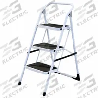APPROVED VENDOR Step Stool: 3 Steps, 3.1 ft Overall Ht, 225 lb Load Cap, Steel, 2.3 ft Standing Ht (MPN 803CJ7). Key specifications — Brand: APPROVED VENDOR; Color: White.