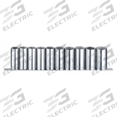 WESTWARD Socket Set: 1/2 in Drive, 10 Piece, 6-Point, Metric - SAE & Metric Socket Sets