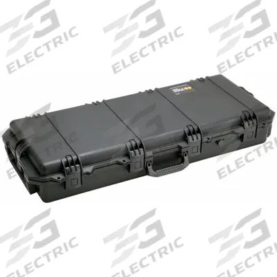 PELICAN Protective Case: 14 in x 36 1/2 in x 6 in, No Foam, Black, 2 Wheels - Heavy-Duty Long Cases