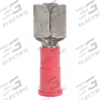 3M Wire Disconnect: Female Socket, Red, Vinyl, Partial Coverage, 22 AWG – 18 AWG Wire Size (MPN FDV18-250Q). Key specifications — attr1307035: 3M; attr1307036: FDV18-250Q.
